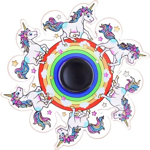 ESGOT Fidget Hand Spinner Gyro Anti Stress Cartoons Animal Animation Running Comic Pattern Rotating Fingertip Spinning Toys