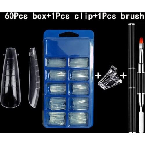 120pcs Nail Quick Building Mold Tips Nail Extension Form For Poly Nail Gel Molds For Nail Buiding Tips Nail Dual Forms