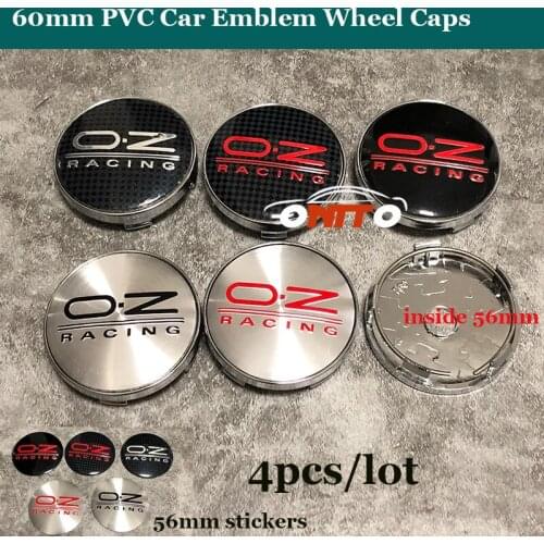 4PCS /lot 60mm Car Emblem Badge Wheel Hub Caps for O.Z OZ Racing Logo for Vw Bmw Volvo Skoda Benz Prosche Car Covers