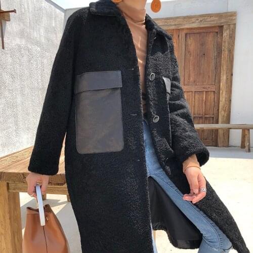 Real Sheep Shearing Winter Coat Korean Fashion Lamb Fur Jacket for Women Clothes 2020 HHY-708 YY903