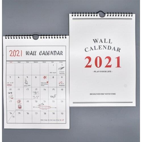 2021 Creative INS Style Calendar Monthly Schedule Wall Calendar Daily Schedule Planner 2020.09~2021.12