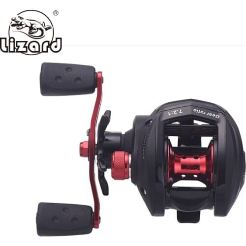Lizard Lightweight Metal spool 19+2 Stainless Steel Bearing 7.2 High Ratio Firm Anticorrosive handle baitcasting reel