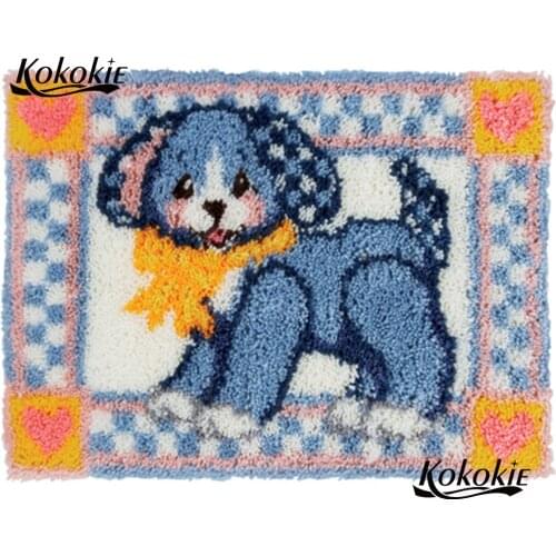 Cartoon latch hook rug canvas printing vloerklee foamiran for needlework handwerken knoop crochet needle for carpet embroidery