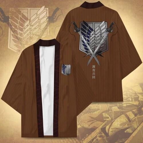 New Anime Attack on Titan Scouting Legion Symbol Levi Ackerman Cloak Eren Jäger Cosplay Costumes Kimono Haori Cardigan Jacket