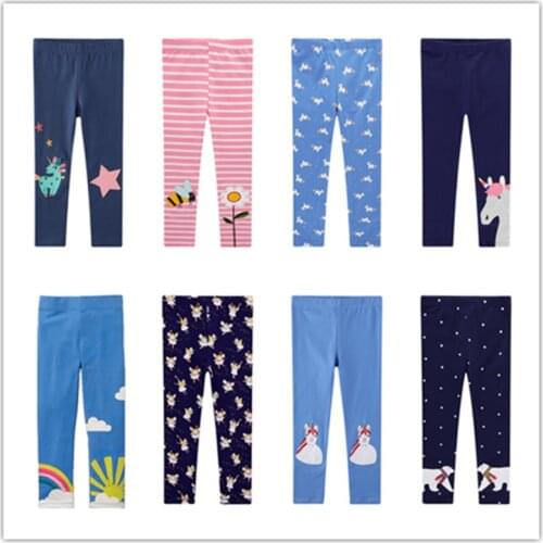Wholesale Leggings For Girls Baby Girl Pencil Pants Soft Cotton Kids Trousers Printing Flower Children cotton cartoon Leggings