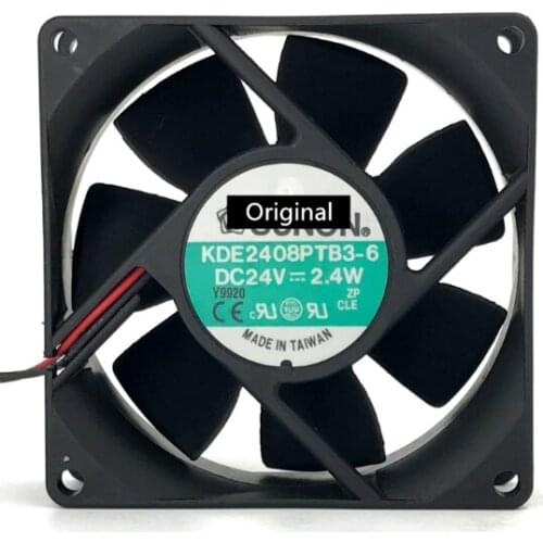 Original 100% working 80X80X25mm KDE2408PTB3-6 8025 24V 2.4W 80mm server inverter axial cooling fans