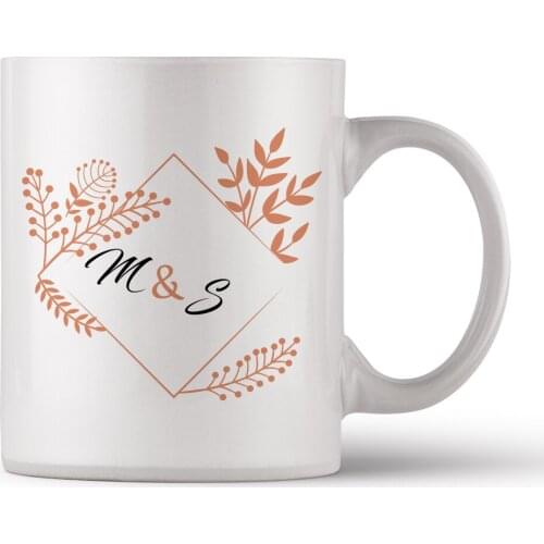 Personalized Love initials Porcelain Mug Coffee And Tea Cup Professional Design Gifts