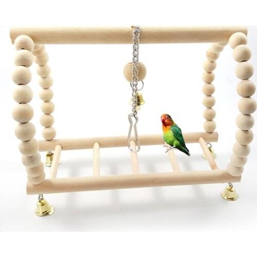 Bird Parrot Cockatiel Hanging Suspension Bridge Swing Ladder Climbing Cage Toys for Pet Products Bird Accessories equipment