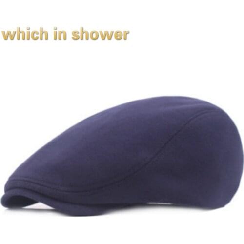 Which in shower casual plain beret women solid blank cotton flat cap male vintage newsboy hat cap retro french beret man sun hat