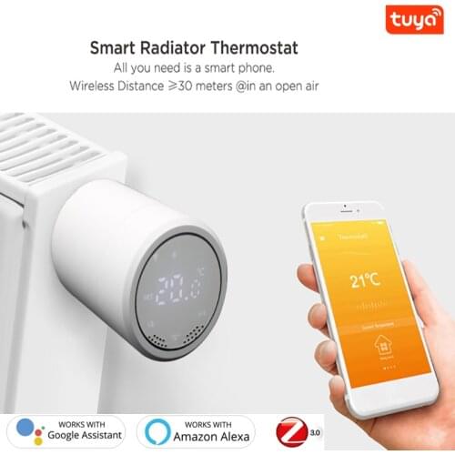 Tuya ZigBee 3.0 Smart Radiator Actuator Programmable Thermostatic Radiator Valve Temperature Controller Setup Automatic Six Mode