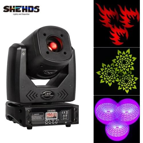 3 Facet Prism Lyre 80W Led Moving Head Light 7 Colors 7 Gobos DMX Spot Wash Projector Professional Stage Bar Wedding Dance