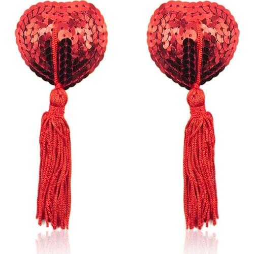 Sexy Sex Product Toys Women Lingerie Sequin Tassel Breast Bra Nipple Cover Pasties Stickers Petals Clothing Sex Accessories