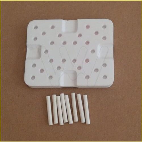 Dental Lab Denture Multistation Multi stage Honeycomb Firing Tray plate Square shape + ceramic pins