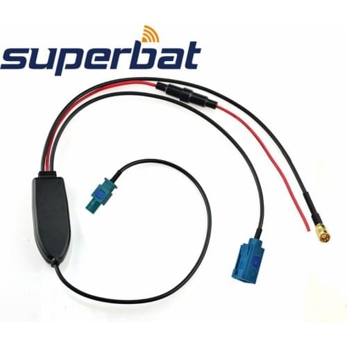 Superbat FM/AM to FM/AM/DAB Radio Aerial Converter/Splitter with SMB Connector for Blaupunkt DAB