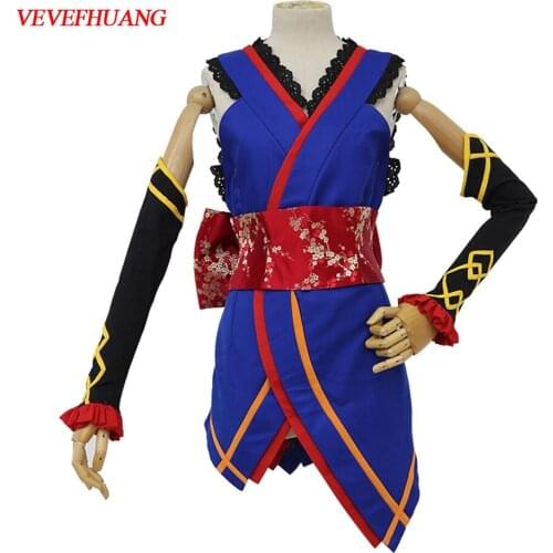 VEVEFHUANG Game FGO Fate Grand Order Miyamoto Musashi Dress Yukata Uniform Outfit Anime Cosplay Christmas Cosplay For Halloween