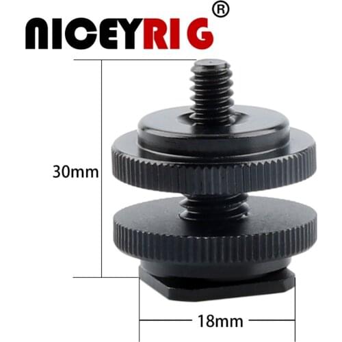 NICEYRIG Cold Shoe Screw 1/4" Camera Rig 1/4 Screw Cold Shoe Nut Stand Monitor Bracket Aluminum Alloy Camera Cage Accessories