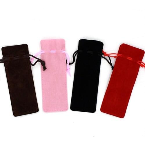High quality velvet jewelry lip gloss pouch velvet recording pen packing and storage bag