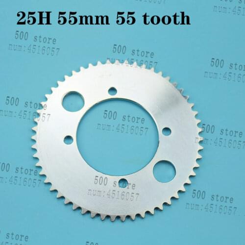 25H 55mm 55 tooth Rear Chain Sprocket For 2 Stroke 47cc 49cc Quad 4 Wheeler Pocket Bike Goped Scooter Dirt Bike ATV