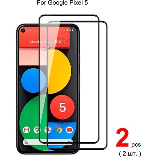 2pcs For Google Pixel 5 Full Cover Tempered Glass Screen Protector Protective Glass Guard