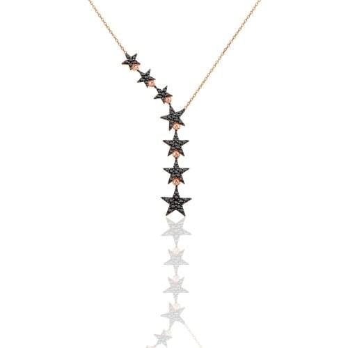 Womens 925 Sterling Silver Comet Onix Stone Necklace, Women 'S Accessories, Women 'S Necklace, Necklace, jewelry, Women Jewelry