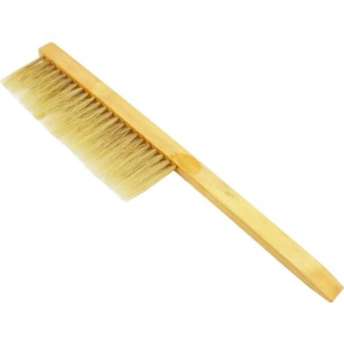 1pcs Beekeeping Tools Wood Wasp Sweep Brush Two Rows Of Horse Tail Hair New Bee Brush Beekeeping Equipment