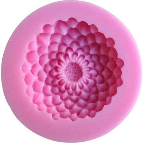 1PCS Lotus Shape Chocolate Candy Jello 3D Silicone Mold Cartoon Soap Mold Sugar Craft Figure Cake Tools