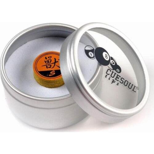 1PCS Pool Cue Tips 14mm For Snooker Diameter H M S 8 Layer Baked Pig Leather CUESOUL Billiard Accessories