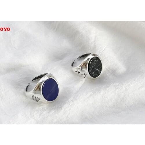 100%925 sterling silver ring vintage nga bug-at nga trabaho nga pag-ampo nga pag-ampo pagbukas singsing free shipping