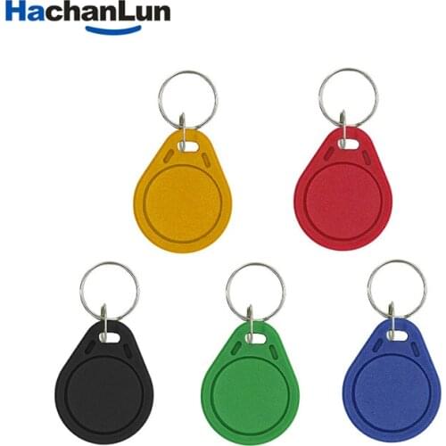 100Pcs 13.56Mhz Cuid keyfobs Changed Mf S50 1KIc Keychain Nfc Replica Copy block 0 Can 14443A Tag