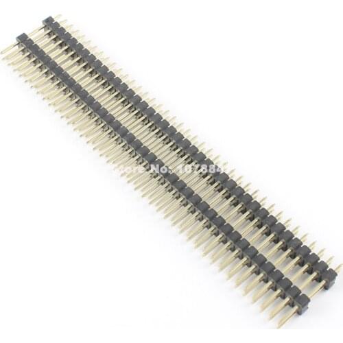 100pcs 2.54mm Pitch 2x40 Pin Male Double Insulator Straight Pin Header Strip 20mm