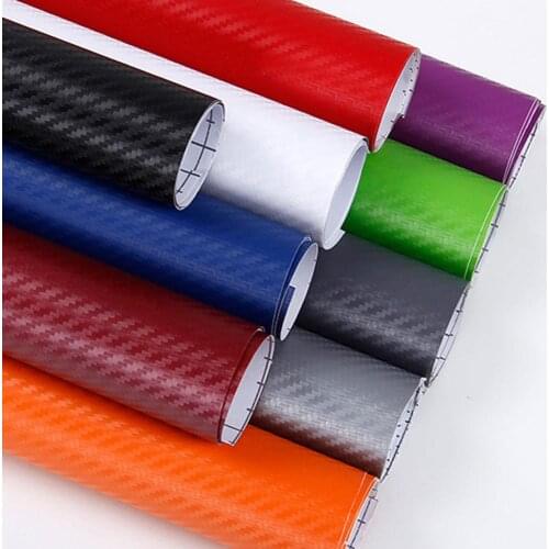152/127cmx10cm 20cm 3D Carbon Fiber Vinyl Car Wrap Sheet Roll Film Car Sticker Motorcycle Decals Car Styling Interior Accessorie