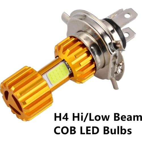 3 COB H4 LED Motorcycle Bulb 12V 6000K White 2000LM LED Headlights Moto Front Light For Kawasaki Suzuki Harley Davidson 2PCS