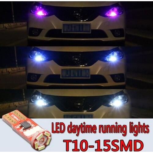 2PCS Automobile LED lamp T10 daytime running light W5W CAR side lamp License plate lamp Trunk light 194 reading lamp