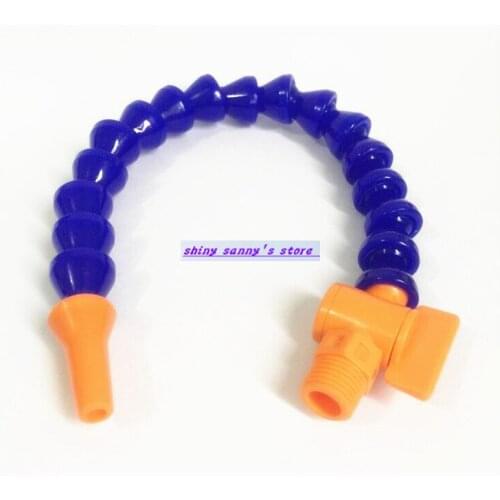 2Pcs/Lot 500mm Length 1/4" Coolant Oil Hose Pipe With Valve Milling Brand New