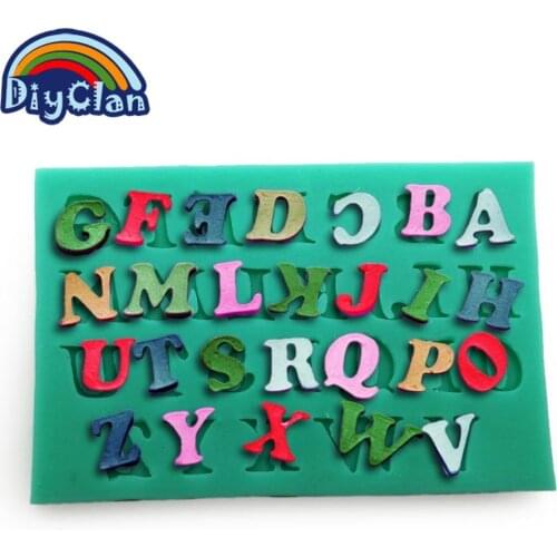 26 letter fondant mold silicone cake mold alphabet cake decorating tools chocolate mould cake tools baking bakeware F0501ZM35