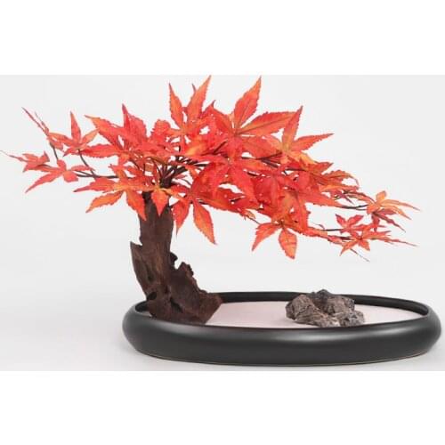 53CM new Chinese style Maple Leaf Bonsai Imitation plants Home decoration ornaments