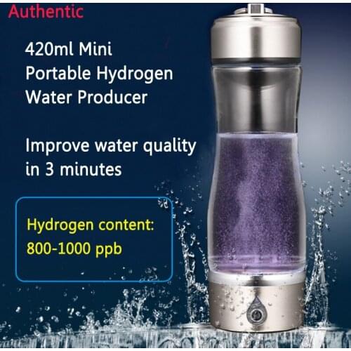 A,420ML USBWater Ionizer Hydrogen Generator Portable For H2 Rich Hydrogen Water Bottle Ionizer Electrolysis Hidrogen