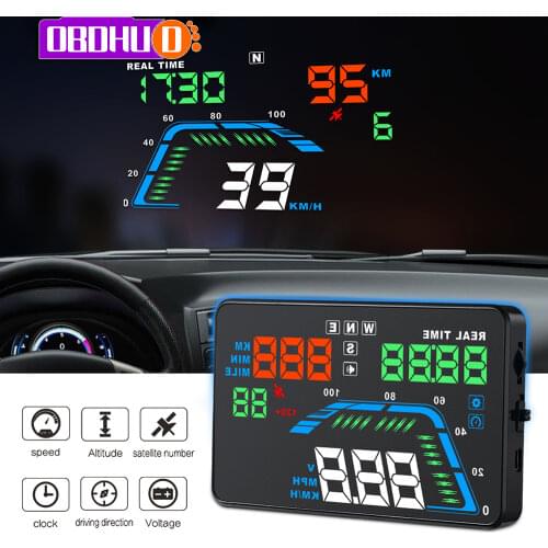 Universal Q7 HUD OBD2 Car HeaUnivd Up Display LED Windscreen Projector OBD Data Scanner Speed Fuel Warning Alarm Diagnostic Tool