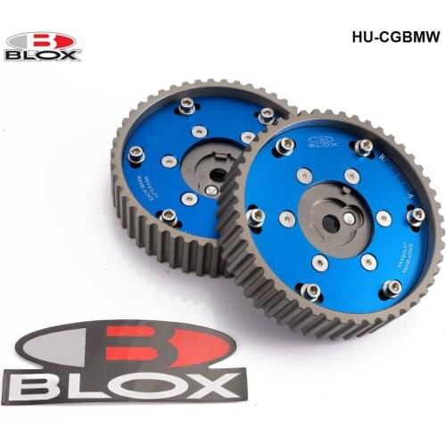 Blox Racing Aluminium Billet 2PCS Pulley Sprocket Timing Cam Gear Blue For BMW M20 3 Series Engine HU-CGBMW