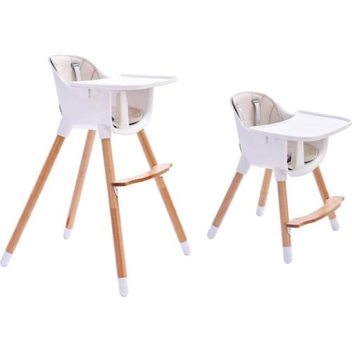 Baby Shining Kids Highchair Feeding Dining Chair Double Tables Multi-function Height-adjust Portable With Storage Bag HWC