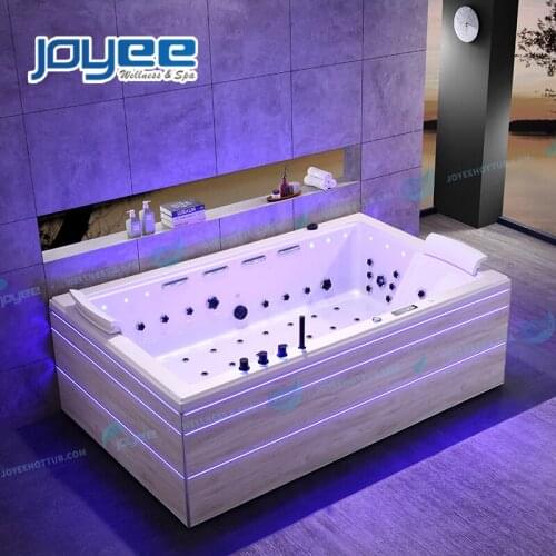 JOYEE Large Size Couple Sexy Shower Spa Indoor Bathroom Whirlpool Jacuzzi with Led light Strip