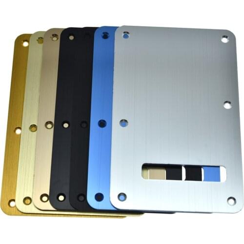 KAISH 6-Hole Metal Aluminum Anodized Modern Style ST Strat Backplate Tremolo Trem Cavity Cover for Fender American/Mexican ST