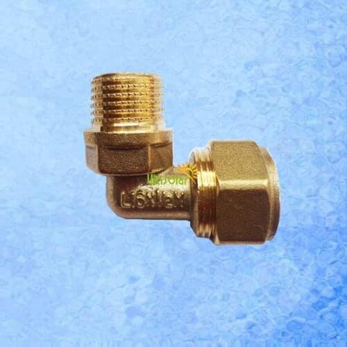 Compression Fitting Elbow for PEX Pipe, PPR Pipe L1418 to Male 1/2" adaptor