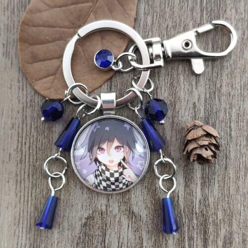 Japanese Anime Cartoon Danganronpa:Trigger Happy Havoc Monokuma Keychain Time Gem Key Ring Male Men Birthday Gift DWLP-2