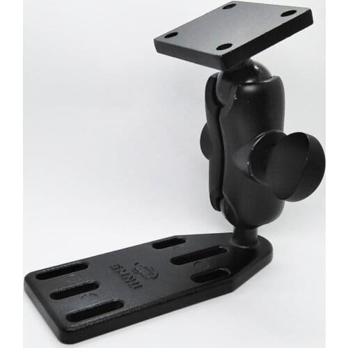 Motorcycle Aluminum Alloy Brake/Clutch Reservoir Base 6 CM Double Socket Arm with Standard AMPS Hole Pattern for GPS Navigator