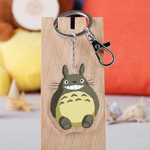 Cartoon Totoro Spirited Away Anime No Face Man Acrylic Cute Faceless Male Keychain Couple Keychain Pendent