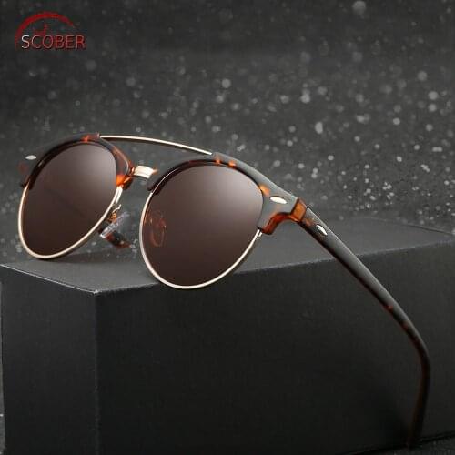 2019 Real New Retro Vintage Round Men Polarized Sun Glasses Sunglasses Custom Made Myopia Minus Prescription Lens -1 To -6