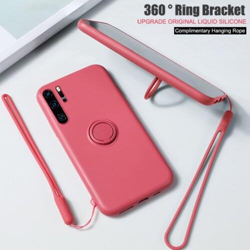 Soft TPU Silicone Magnetic Holder Phone Case For Huawei P20 P30 P40 Pro Mate 20 30 Honor 20 30 V30 Nova 6 SE 7 Finger Ring Case
