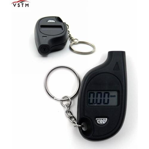 New Arrival Mini LCD Digital Tire Tyre Keychain Air Pressure Gauge For Car Auto Motorcycle CNP