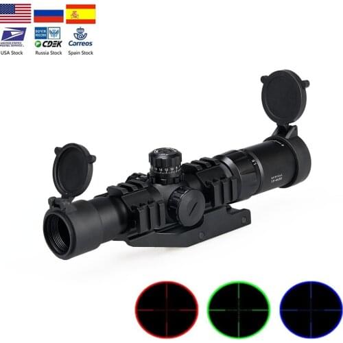 Tactical 1.5-4x30 Hunting Optical Sight Rifle Scope Sight RMR Adjustable Red Dot Scope Spotting Scope For Rifle riflescope
